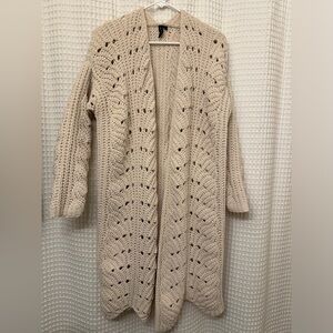 Long chunky knit cardigan